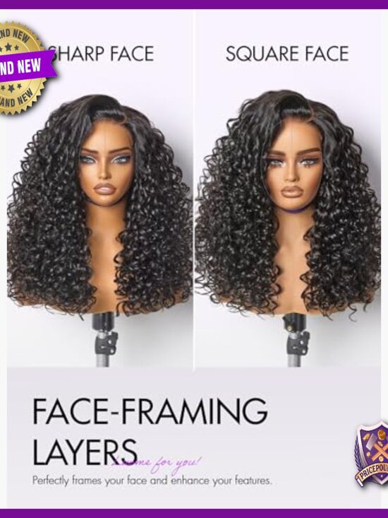 Long Human Hair Glueless Wig 180% Density Pre Plucked Lace Closure